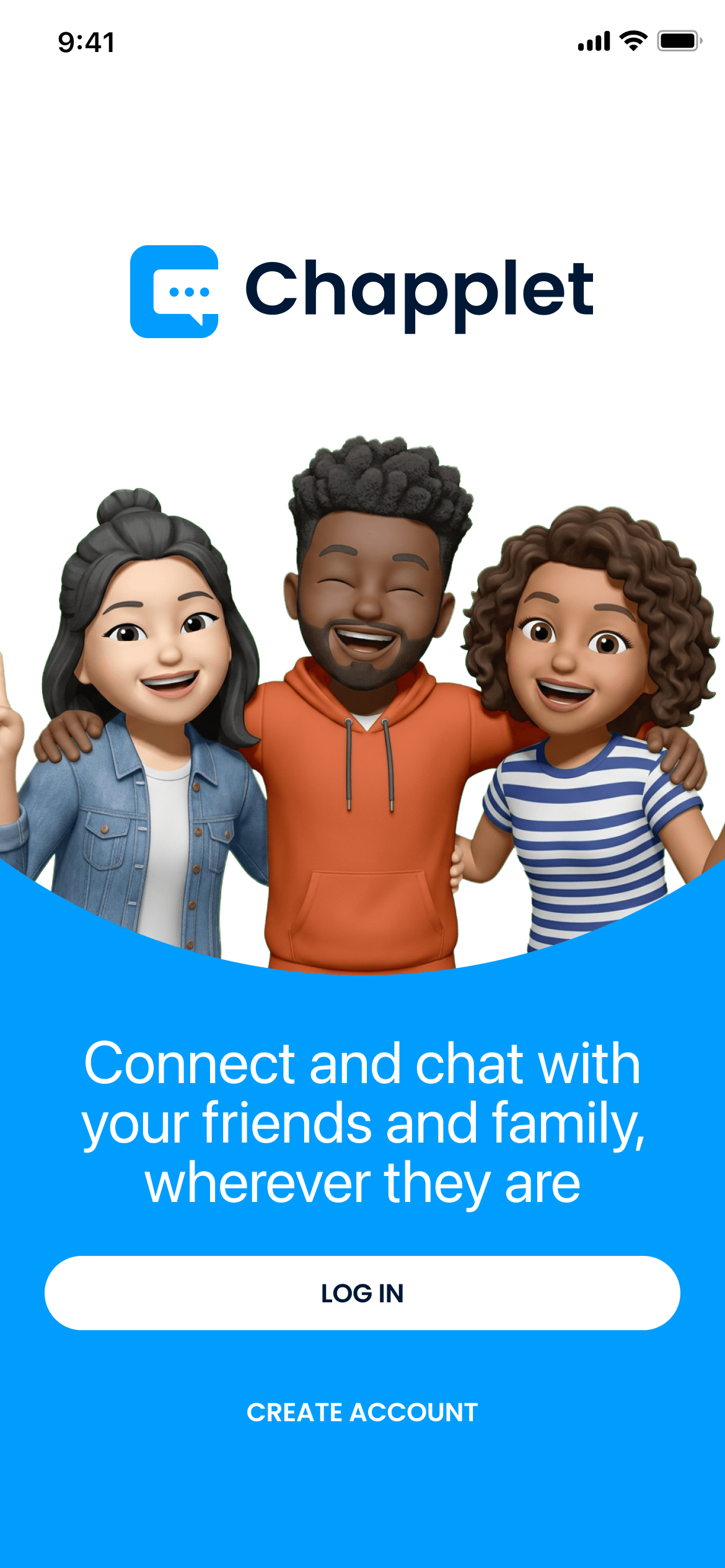 Chapplet welcome screen