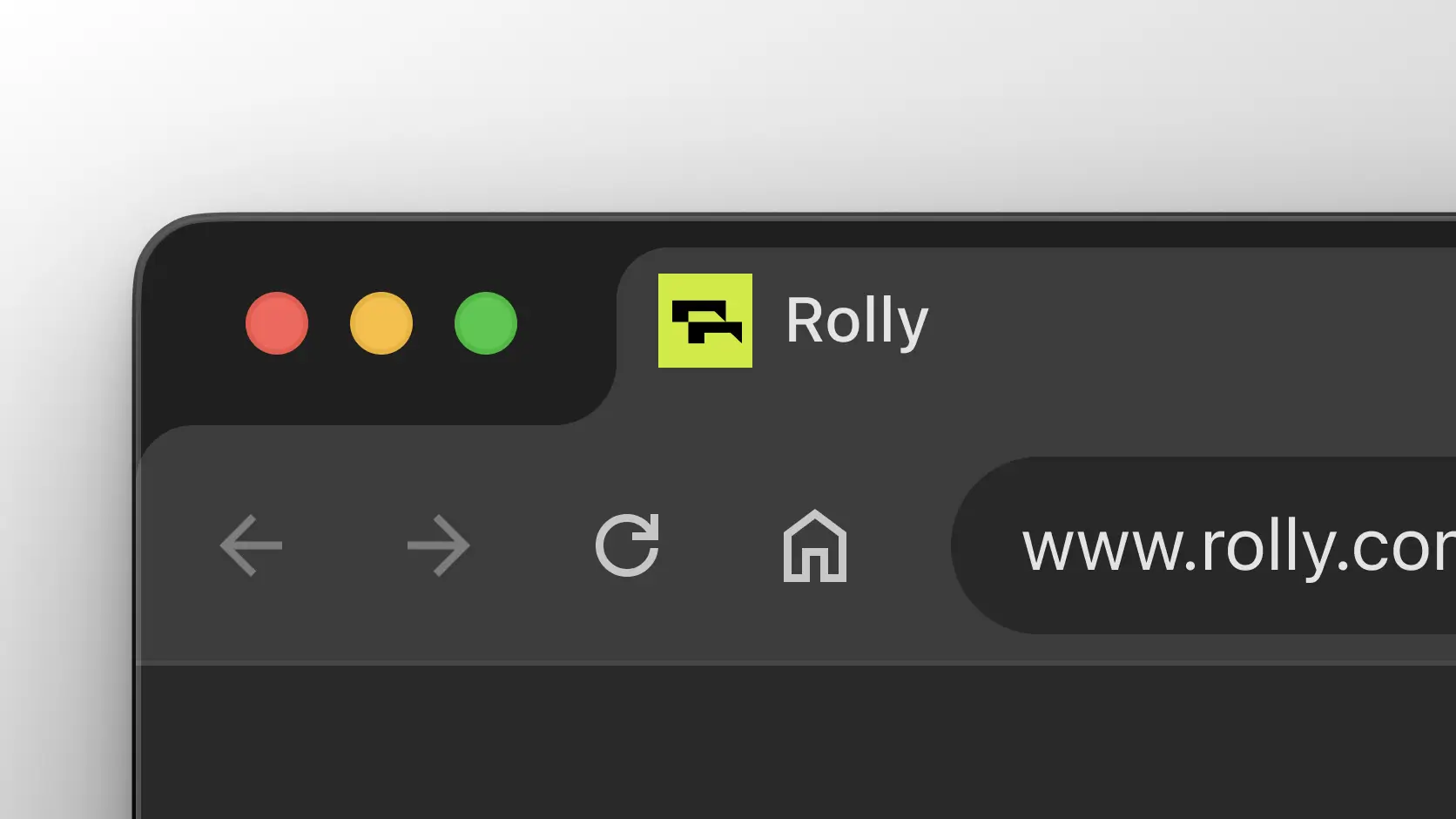 Rolly open in a Chrome tab
