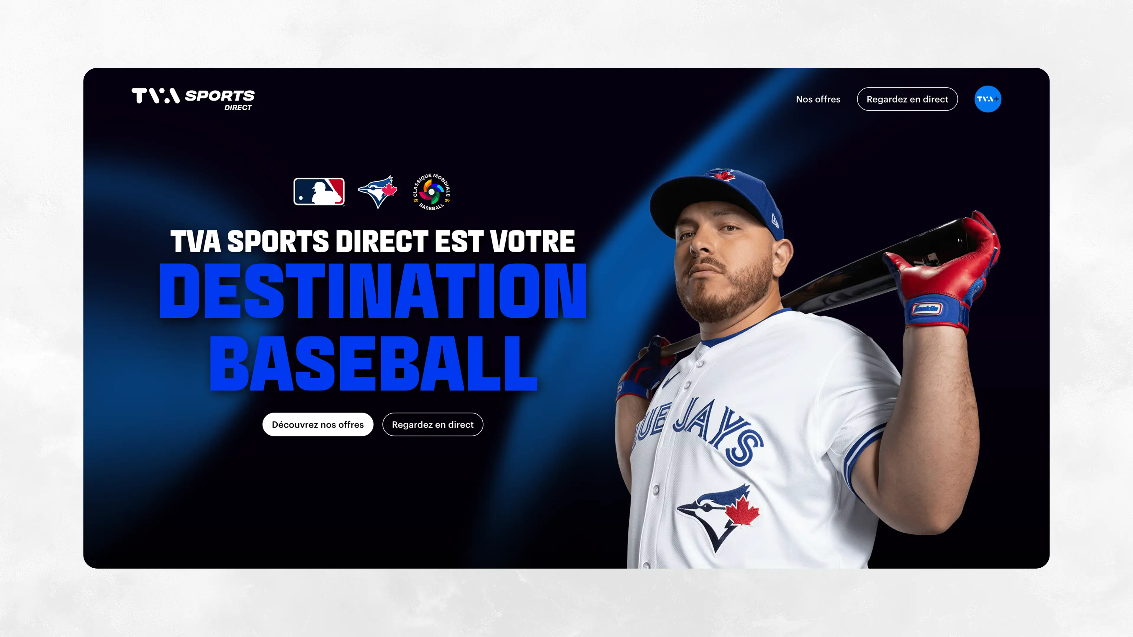 A TVA Sports landing page